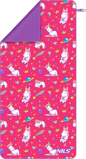 Toalla infantil Nils con motivo de unicornios 160 × 80 cm