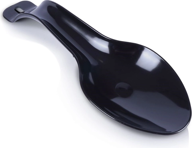 reposacucharas y cucharón negro