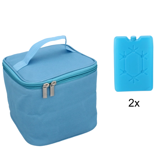 Bolsa térmica 4 l azul con dos acumuladores de frío