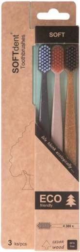 SOFTdent Soft Dent ECO cepillo de dientes soft 3 uds