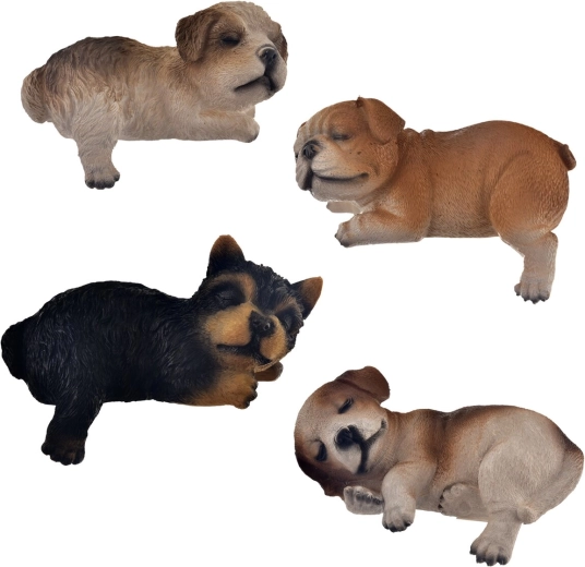 Figura decorativa de perro de polystone 20 × 13 × 10 cm
