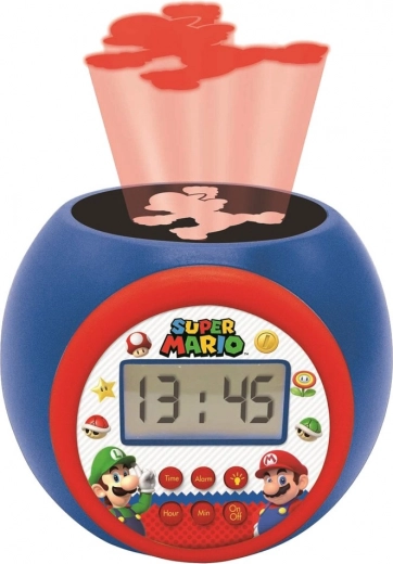 Despertador con proyector SUPER MARIO y luz nocturna