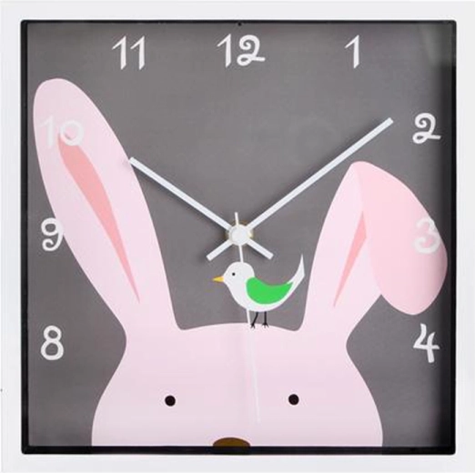 Reloj de pared Toro para niños 24 × 24 cm – perro o conejo
