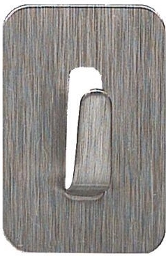 Ganchos adhesivos de acero inoxidable rectangulares 2,5 × 3,5 cm (4 uds.)