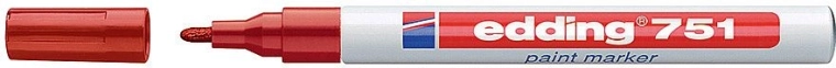 Rotulador de pintura rojo Edding 751