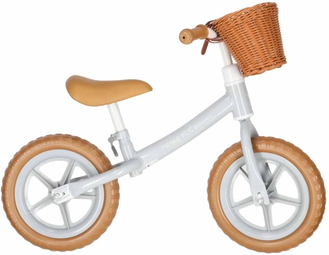Bicicleta de equilibrio infantil Trike Fix Balance con cesta, marrón