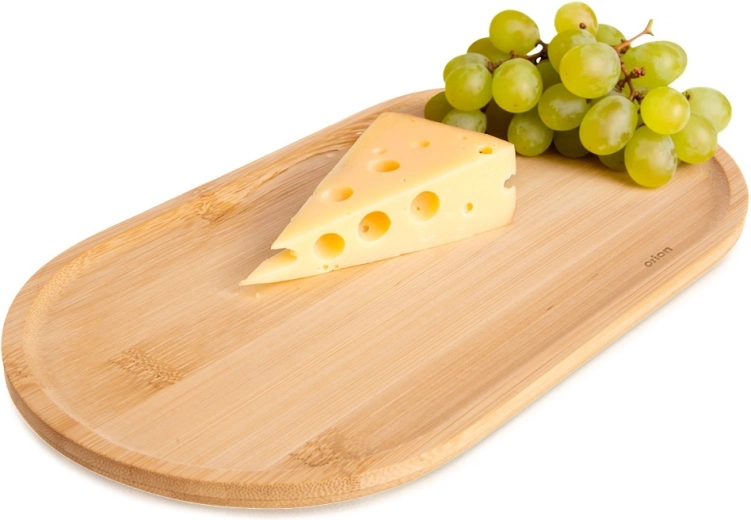 Plato ovalado de bambú para servir 28 × 15 cm