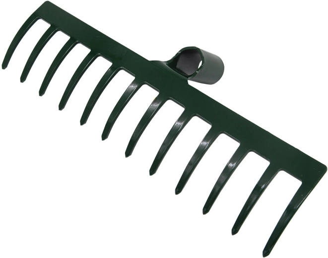 Rastrillo de acero PROFI con 12 dientes sin mango, 33,5 cm