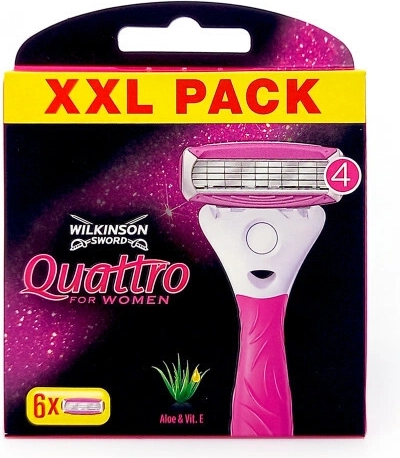 Wilkinson Quattro for Women cabezales de afeitado de repuesto 6 uds.