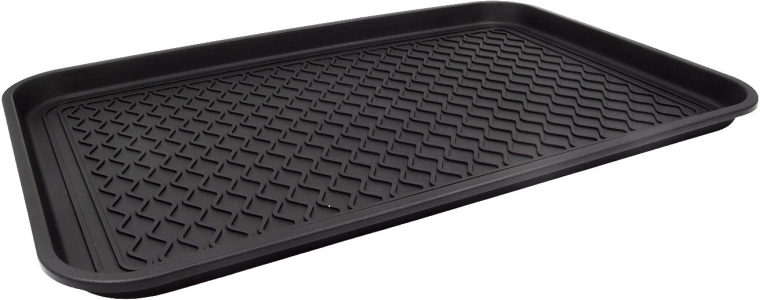 Bandeja de goteo de plástico negra para calzado 60 × 40 cm
