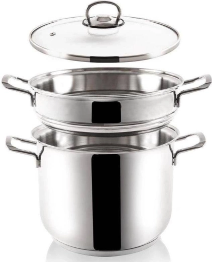 Olla vaporera de acero inoxidable ANETT 5 l, 3 piezas, 22 cm