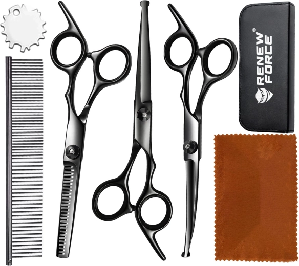 Kit de tijeras de peluquería RENEW FORCE para el cuidado del pelaje