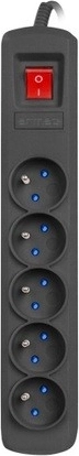 Armac R5 1,5 m protector contra sobretensiones 5x230V, negro