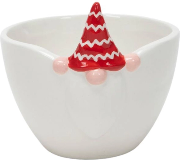 Cuenco con gnomo 7 × 10 cm, blanco