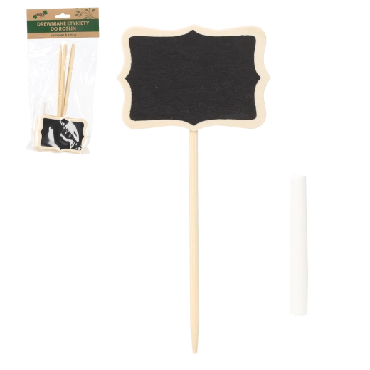 Set de 6 etiquetas de madera para plantas 8 × 17 cm