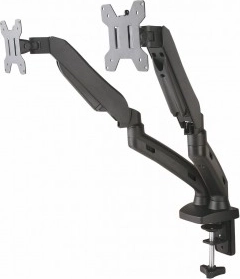 Soporte de escritorio con muelle de gas para 2 monitores LED/LCD de 13-27 pulgadas