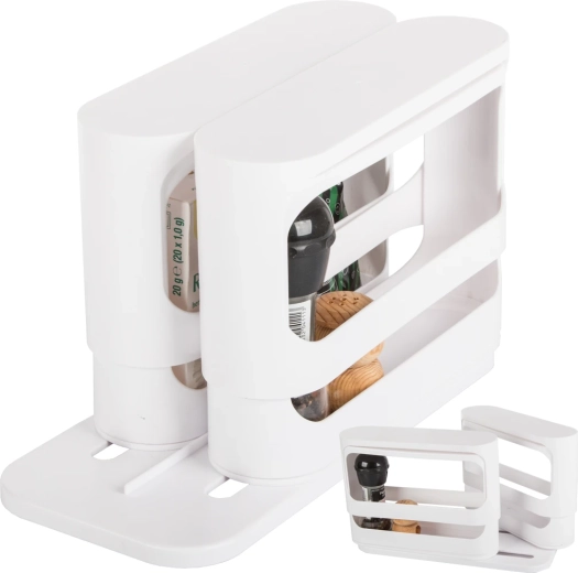 Organizador de cocina blanco de plástico para especias