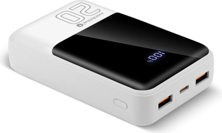 Batería externa 20 000 mAh con carga rápida de 22,5 W, 2× USB-A y USB-C con pantalla LCD