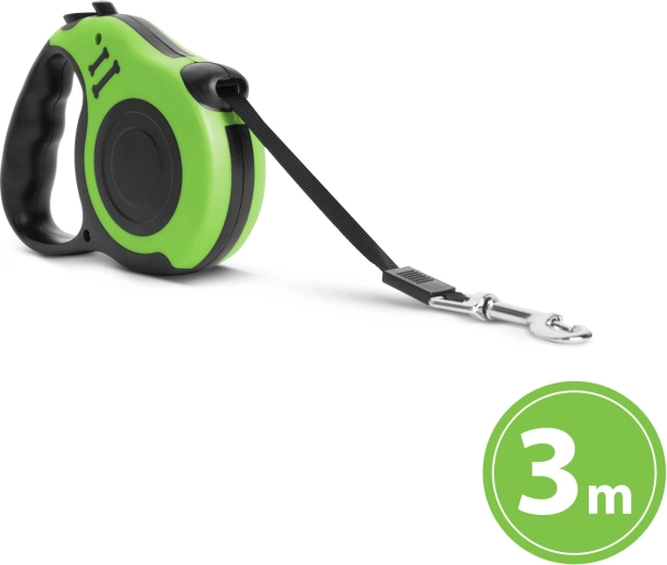 Correa automática para perros de 3 m verde