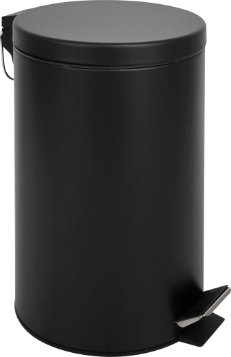 Cubo de basura con pedal 20 l – acero inoxidable negro