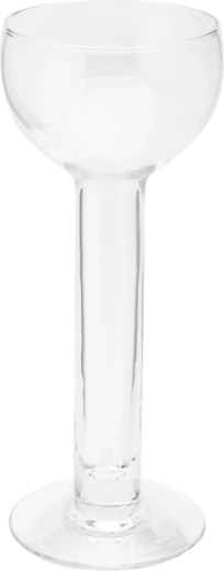Elegante vidrio transparente con pata alta
