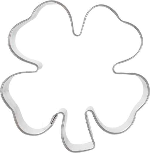 Cortador de galletas trébol de cuatro hojas 6 cm