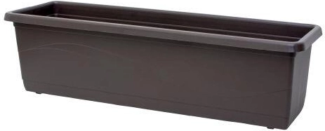 Jardinera de plástico Lobelia 40 cm marrón