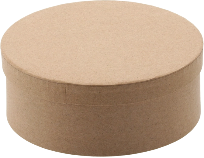 Caja de regalo redonda marrón 20 × 10 cm - 1 pieza