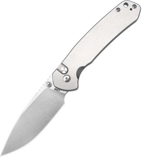 CJRB Large Pyrite cuchillo de bolsillo de acero 9,5 cm con acabado stonewash