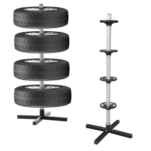 Soporte para neumáticos 45 × 45 × 105 cm, capacidad de carga 100 kg