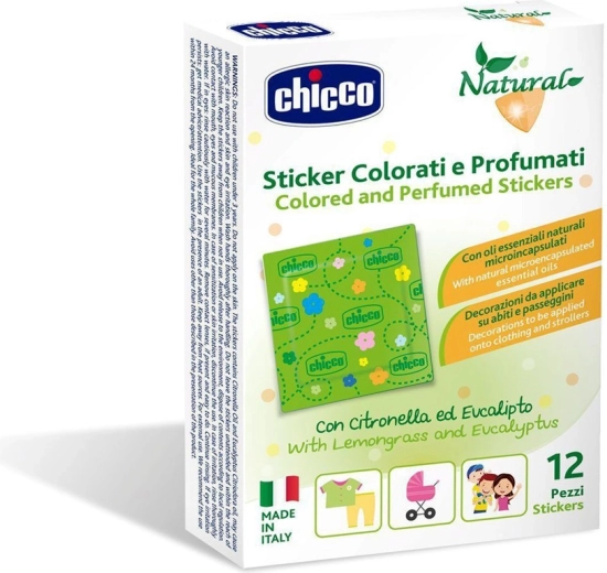 Chicco pegatinas perfumadas contra insectos, 12 uds
