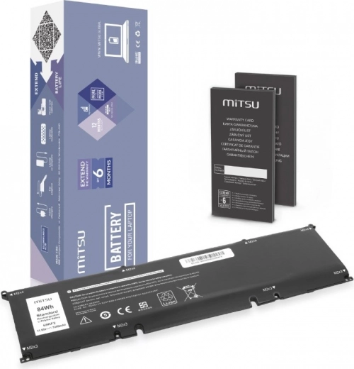 Batería Mitsu para portátil Dell Alienware M15/M17 R3–R4, Precision 5550 y XPS 15 9500/9510 (69 Wh, 11,55 V)
