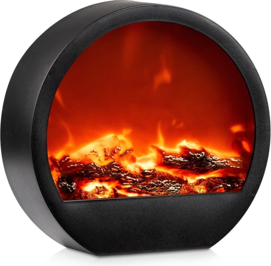 Chimenea eléctrica decorativa Vilde con efecto de llamas LED