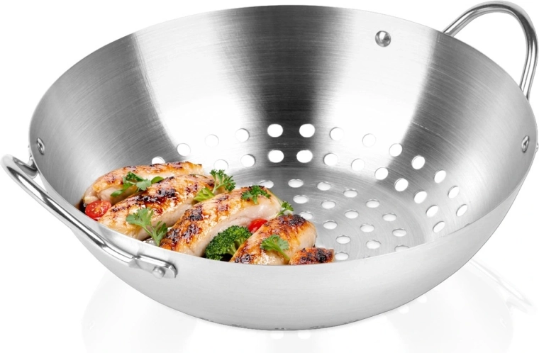 Cesta de parrilla perforada Vilde de acero inoxidable 20,5 cm