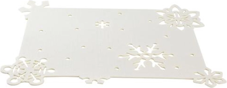 Mantel individual de fieltro TORO 45 × 35 cm blanco