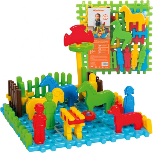 Marioinex mini granja – juego de construcción de wafles suaves para niños