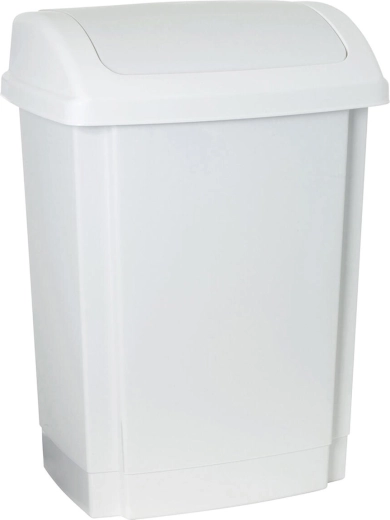 Papelera basculante 25 l blanca