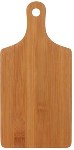 Tabla de cortar de madera con mango de bambú 25 cm
