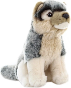Lobo de peluche sentado 20 cm