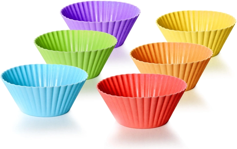 Cápsulas de silicona para hornear 7,5 × 3 cm, mix de colores (6 uds) CULINARIA