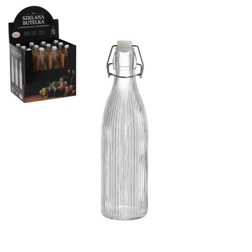 Botella redonda de 550 ml con cierre mecánico