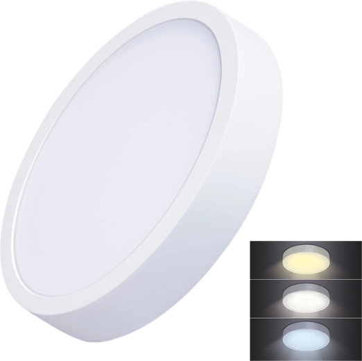 Solight mini panel LED CCT de superficie redondo 24 W