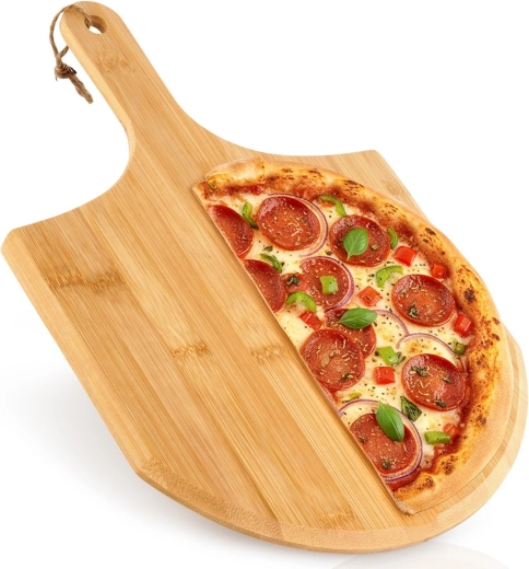 Pala para pizza de bambú de madera 40 × 28 cm