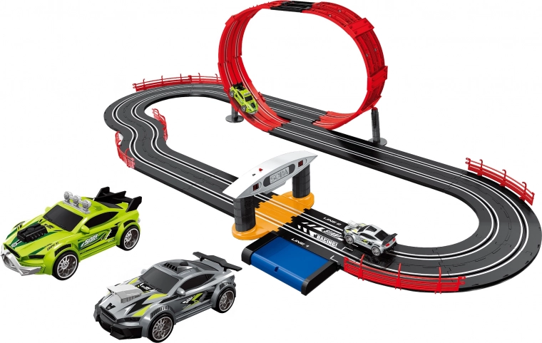 Pista de coches con looping 560 cm para 2 coches