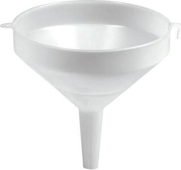 Embudo de plástico 40 cm blanco
