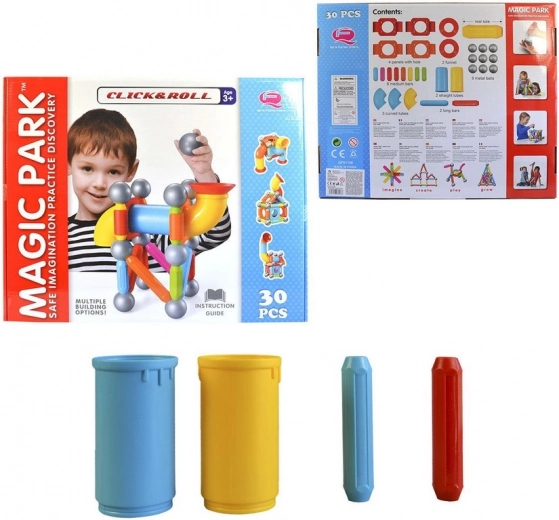 MaDe Juego de construcción con imanes - 30 piezas