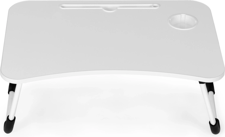 Portavasos integrado y ranura para tablet