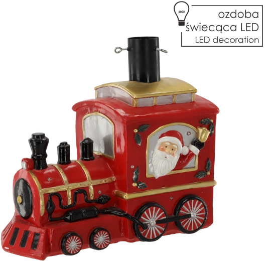 Soporte para árbol de Navidad con forma de tren y luces LED de 61 × 30,5 × 53 cm - 1 unidad