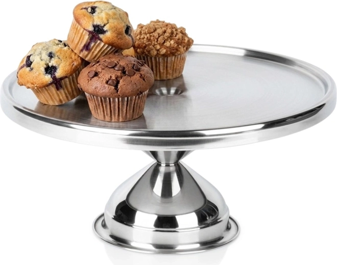Vilde pedestal para tartas de acero inoxidable con pie de 33 cm