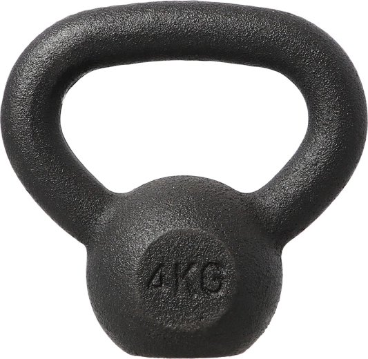 Kettlebell de hierro fundido HMS 4 kg, negro